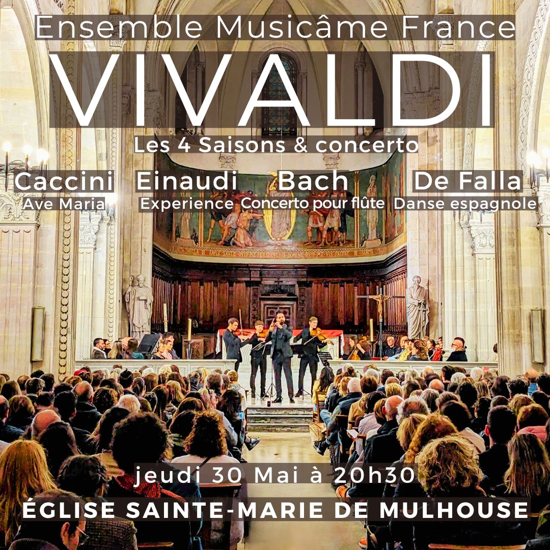 Ensemble Musicâme France à Mulhouse : Vivaldi, Einaudi, De Falla, Mozart, Caccini, Bach, Telemann